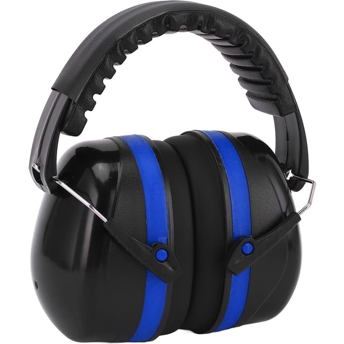 Cache-oreilles Industriels Anti-bruit Protection Auditive Taille Réglable Pliables pour Bébé Adultes Black Blue black