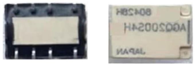Elektromechanisch relais - 8 voet component - Stroom schakelen - Compact ontwerp - 1 x 1 x 1 cm - Grijs