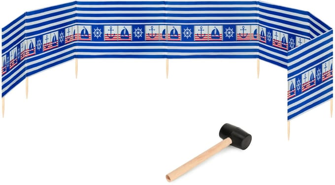 Garronda Strand Windscherm Met Stokken - Windscherm Strand – Windscherm – Rubberen hamer – GD-EX-Wb-10m