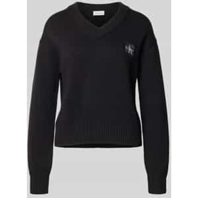 Gebreide pullover met V-hals