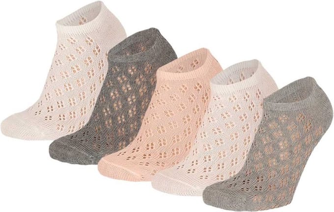 5pack JACQUARD sneakersokken pink 35/38