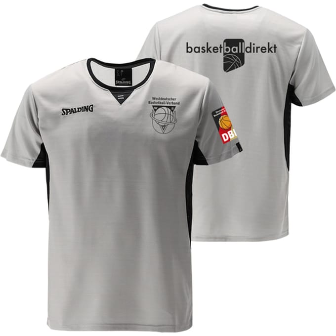 Spalding Offizielles Wbv Referee T-shirt Grijs