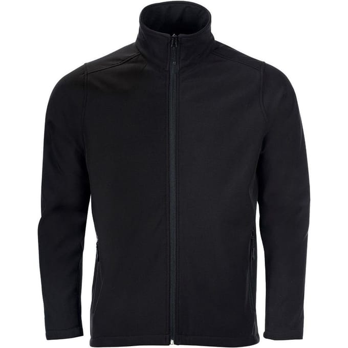 SOLS Heren Race Full Zip Water Repellent Softshell Jacket (Zwart)