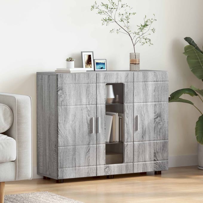 vidaXL - Houten - Kast - Grijs - Sonoma - Bewerkt - hout