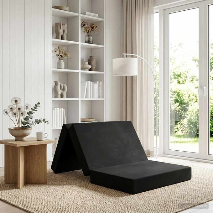 vidaXL - Vouwbare - Sofa - Bed - 100 - x - 67 - x - 45 - cm - Zwart