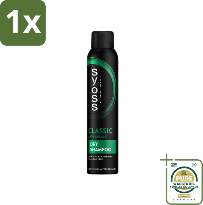 1 x SYOSS - AntiGrease Droogshampoo - Shampoo - Langdurige Styling - 200ml- Droogshampoo - Vetvrij Haar - Fris Haar - Vetabsorptie - Haargroei