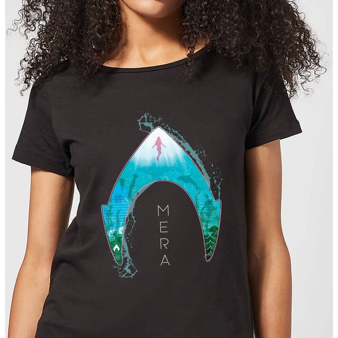 Aquaman Mera Logo dames t-shirt - Zwart - M
