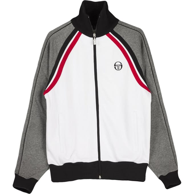 Ghibli Tracktop trainingsjack voor heren, wit/donkergrijs/melange