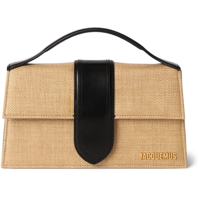 Jacquemus Le Grand Bambino Raffia tas
