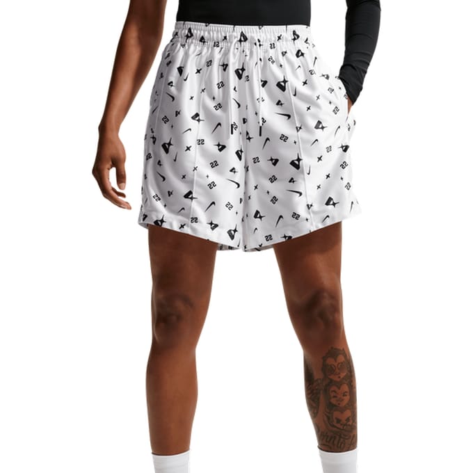 Nike A'Ja Wilson Korte Broeken Dames - Wit - Maat 40 - Katoen Jersey