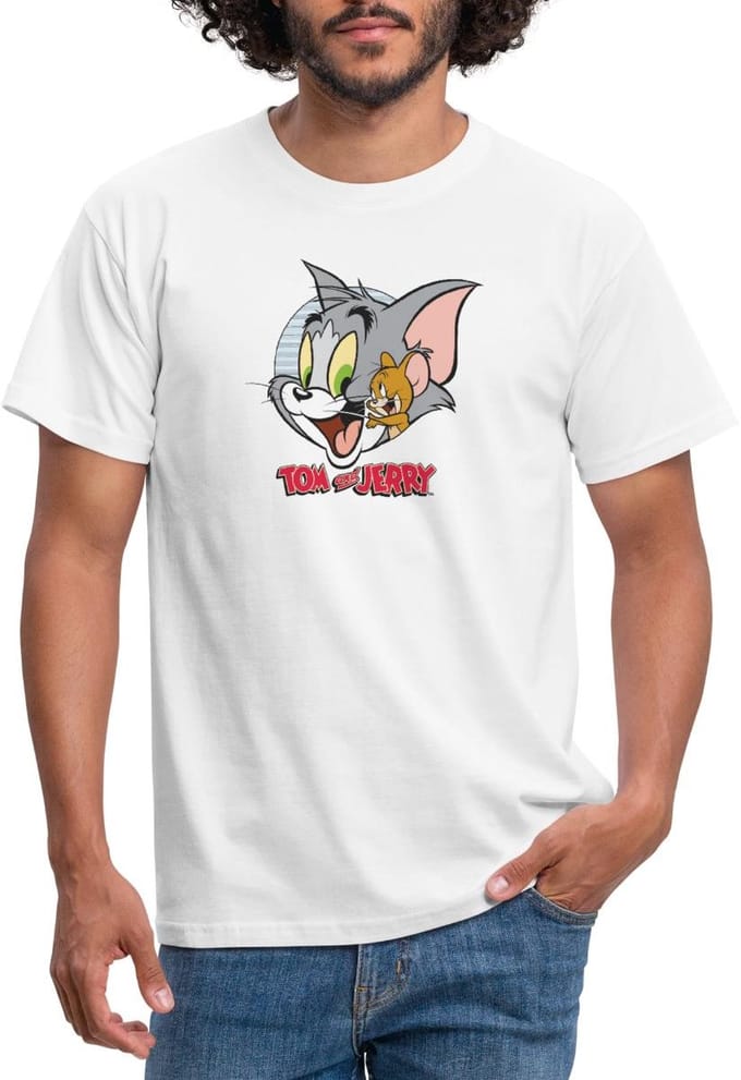 Tom En Jerry Knuffelig T-Shirt Heren