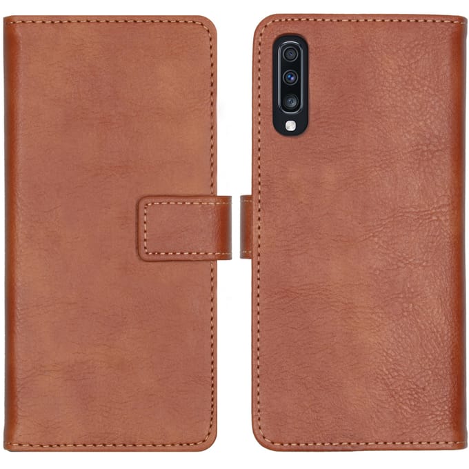imoshion Hoesje - Geschikt voor Samsung Galaxy A70 - Luxe Bookcase - Bruin
