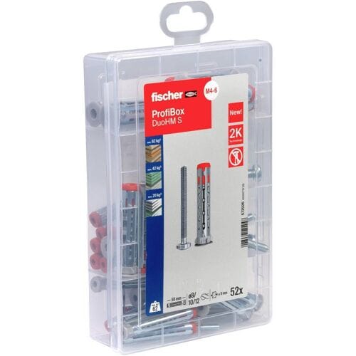 Fischer (572926) Profi-Box met hollewandplug DuoHM en PZ bolkopschroeven (Set 52 stuks)