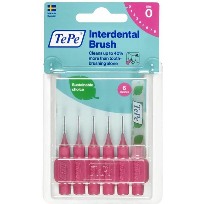 TePe Interdentale Ragers Original Roze ISO maat 0 – 0,4 mm (6 stuks)