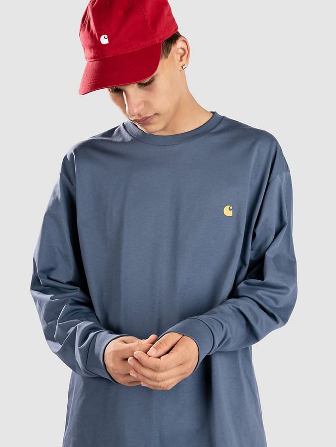 Carhartt WIP Chase Longsleeve blauw