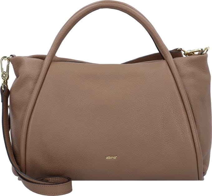abro Leren Schoudertas Leather Dalia Shopper Willow Camel Lichtbruin