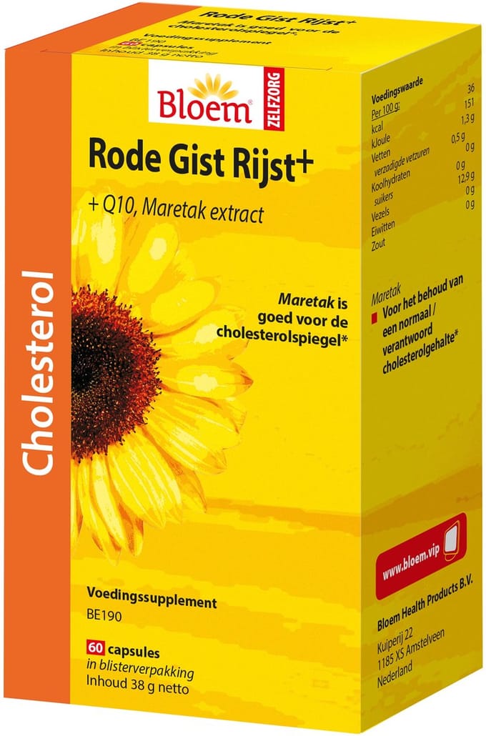 Bloem Rode Gist Rijst+ Capsules