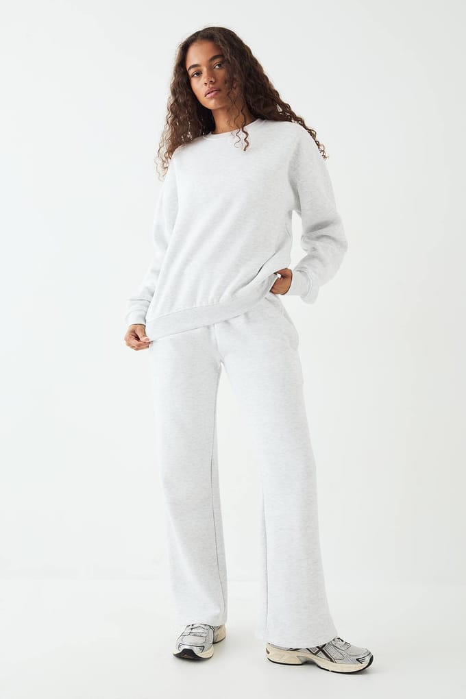 Dames DSGN Studio Crew Neck Oversized Sweatshirt | Ash Grey | Maat: Large