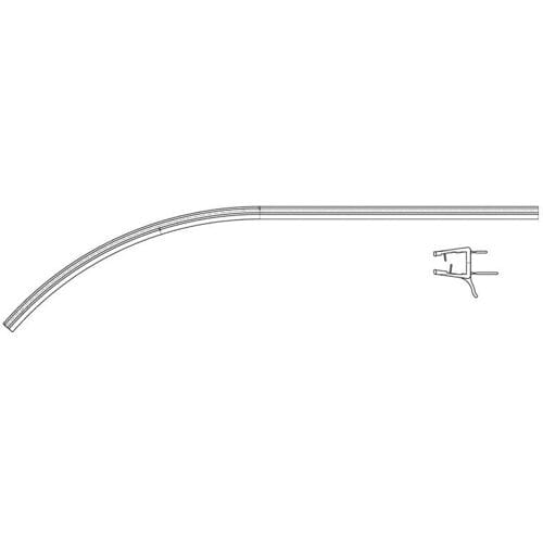 DUSCHOLUX water deflector profile for Collection 2 round, right 25035301006000