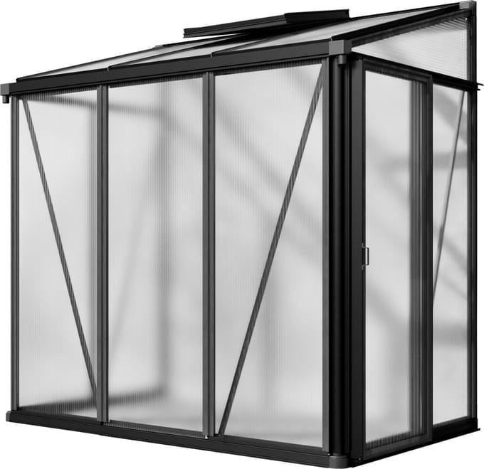 GFP Muurkas Flora 22 - aluminium - 137x132 cm - 16 mm polycarbonaat panelen