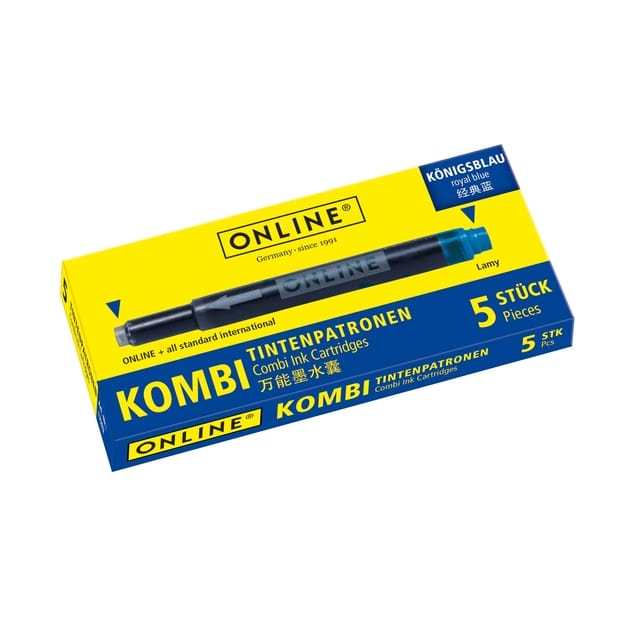 Tintenpatrone Online Kombi blau, Box à 5 Stück