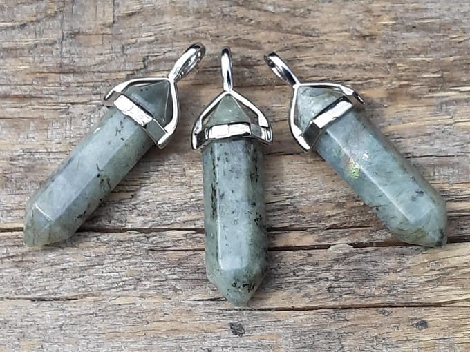 Edelsteen Labradoriet - pendel - healing punt hanger