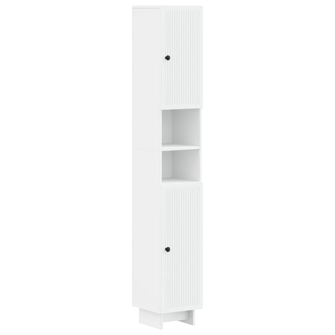 vidaXL - Badkamerkast - met - Open - Plank - EDE - Wit - 30 - x - 31 - x - 190 - cm
