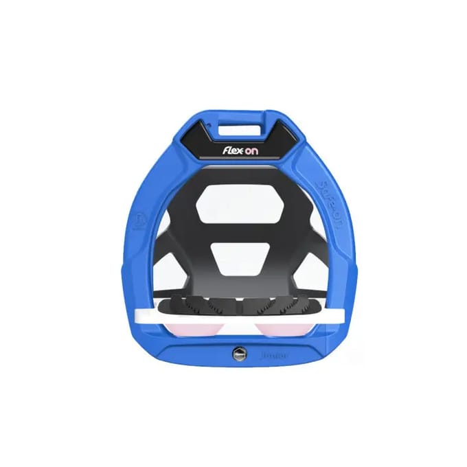 Plat Ultra Grip Veiligheids Stirrup Blauw/Wit/Zwart Flex-On Safe-On