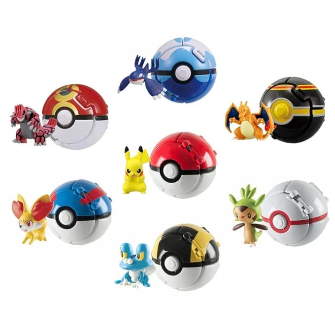 Pokemon Elf Bal Figuur Pikachu Charizard Blastoise Mewtwo Pocket Monster Variant Pokébal Vervorming Speelgoed Actie Model Cadeau