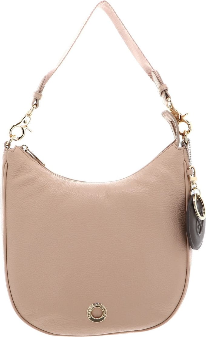 MANDARINA DUCK Leren Schoudertas Mellow Leather Hobo Lamb's Wool Zalmroze