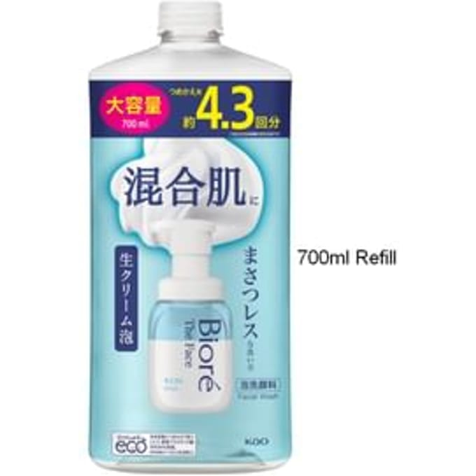 Kao - Biore The Face Foam Facial Cleanser Moist 700ml Refill
