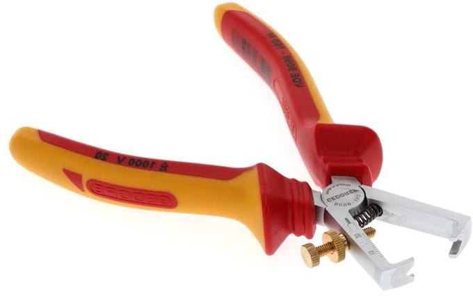 Striptang - Draadstripper - Elektrische Installaties - VDE Geïsoleerd - 160 mm - Zilver Geel Rood