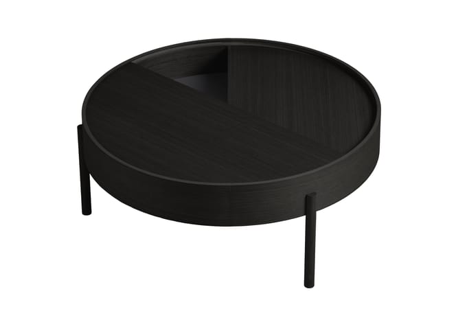 Woud Arc bijzettafel - essen zwart - Ø89 cm