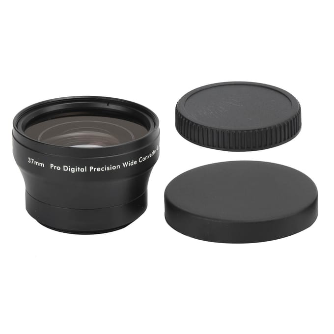 Legering en Optisch Glas 0.45x Groothoek Zwart Extra Lens voor 37mm Cameralens gray