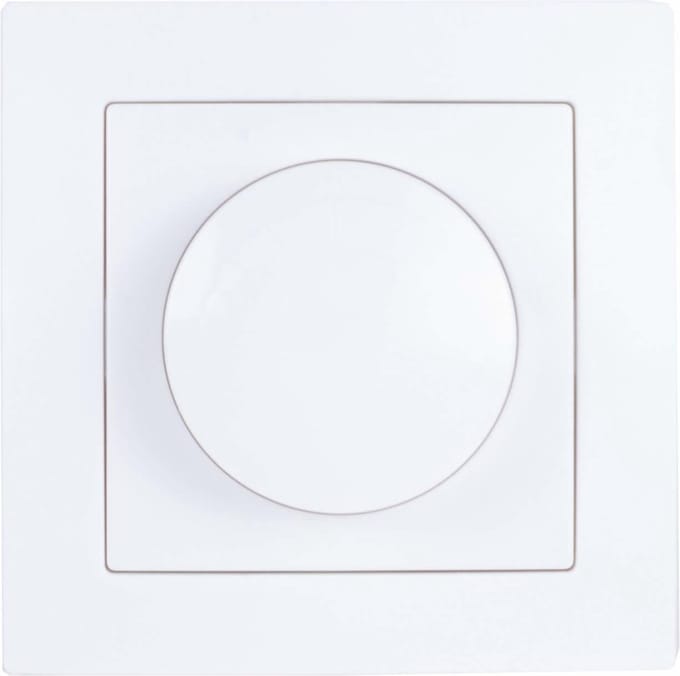Benson Inbouwdimmer - LED - 5-100W - Wit - Met Afdekraam - 81x81x55 mm