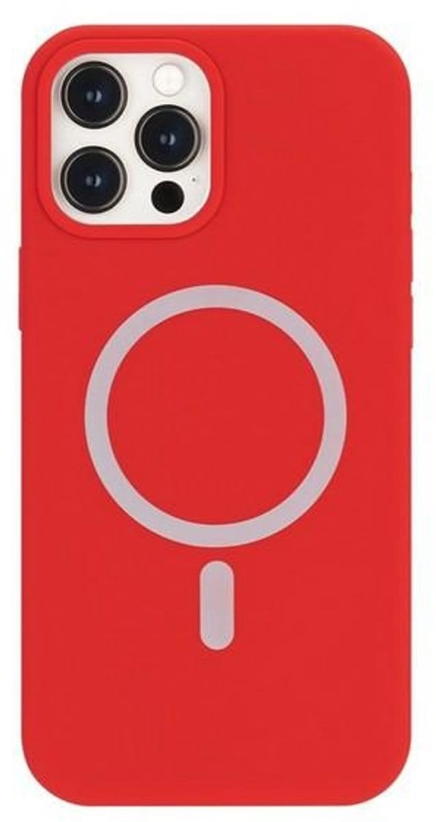 Mercury MagSafe Series - iPhone 12 Pro Max Hoesje - Rood - Siliconen - MagSafe Compatibel