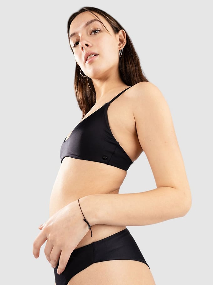 Volcom Simply Seamless Crop Bikini Top zwart