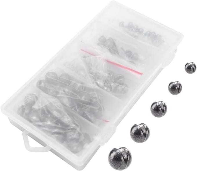 100 Stuks Hengellood Set in 5 Maten - Afneembare Split Shot voor Dobbervissen