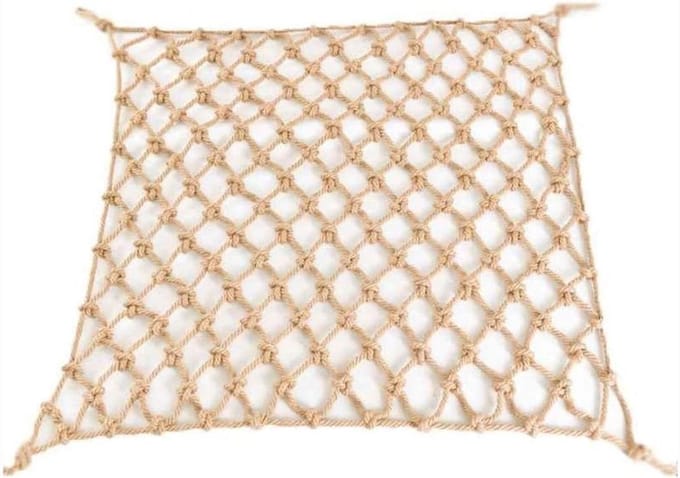 Beschermend Net - Veiligheidsnet Touw - Balustrade Beveiligen - Weerbestendig Nylon - 1x4 meter - Natuurlijk
