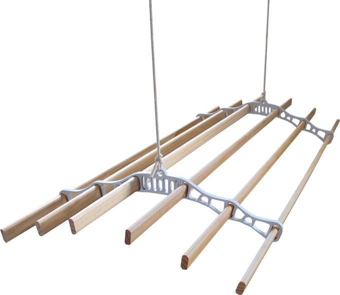 Droogrek Ophangbaar - Wit - 1.8 meter - plafond wasrek