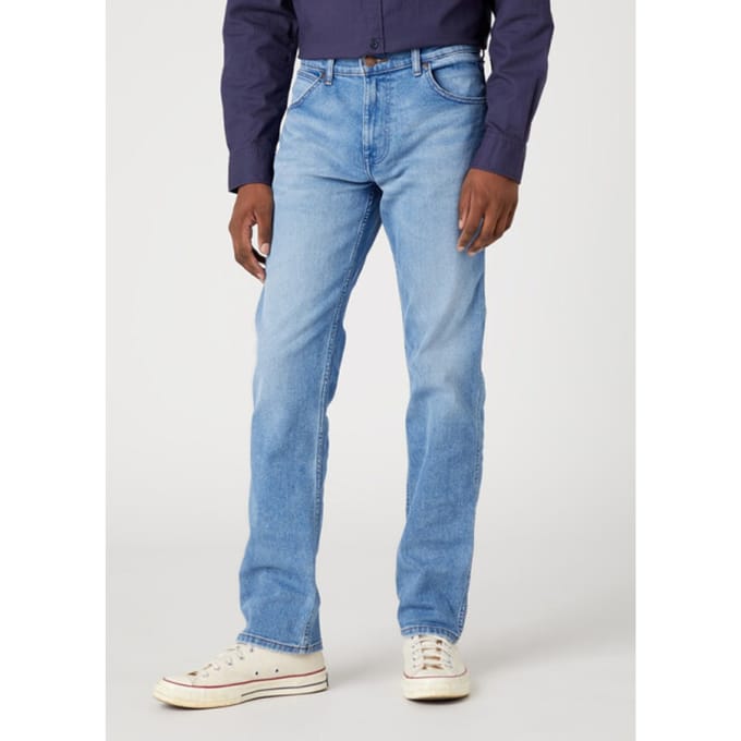 WRANGLER GREENSBORO COOL TWIST REGULAR STRAIGHT JEANS-HEREN