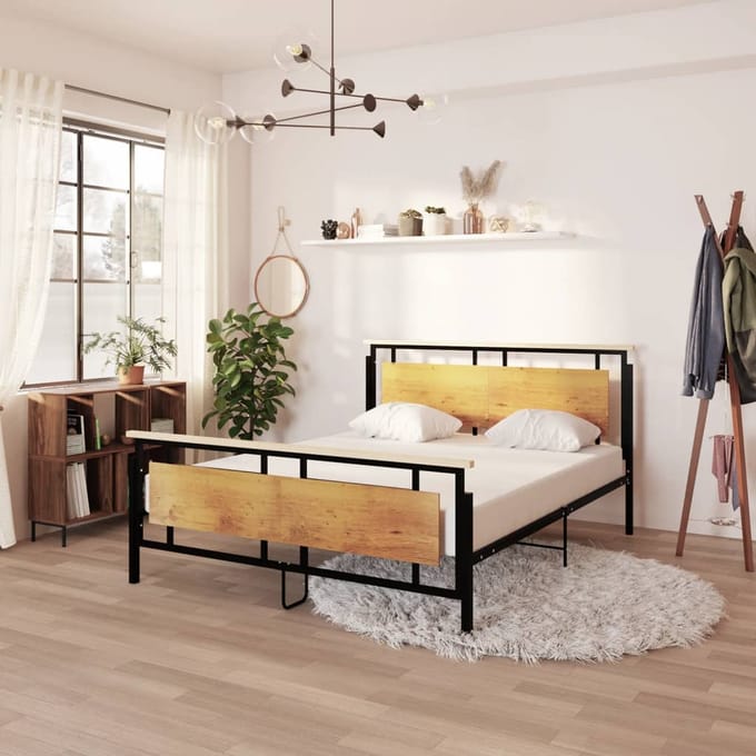 vidaXL - Bedframe - metaal - 160x200 - cm