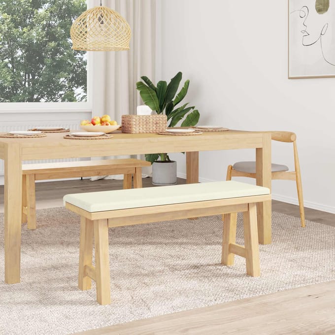 vidaXL - Bankkussen - corduroy - Crèmekleurig - Diepte - 35 - cm