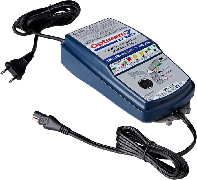 Universele 12V Druppellader & Onderhoudslader voor Motor, Auto & Scooter