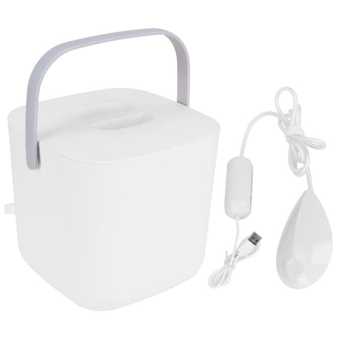 8L Mini Wasmachine Draagbaar USB Aangedreven Ultrasone Kleding Ondergoed WasmachineRoze wit