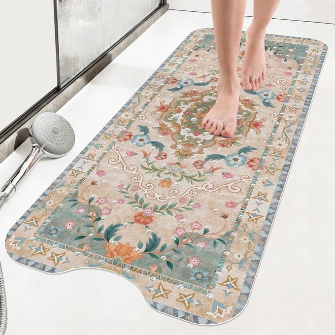 Badmat Antislip - Douchemat Anti-schimmel - Veilig Douchen - Honderden Zuignappen - 100 x 40 cm - Bruin