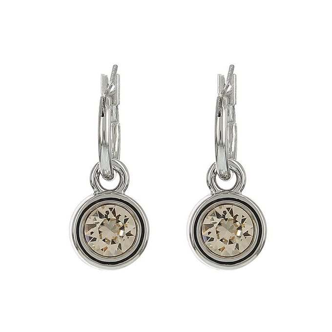 Biba Oorhangers zilver met steen Sand