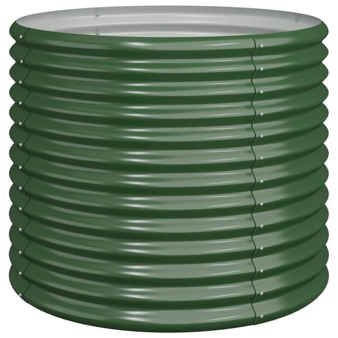 vidaXL - Plantenbak - 80x80x68 - cm - gegalvaniseerd - staal - groen