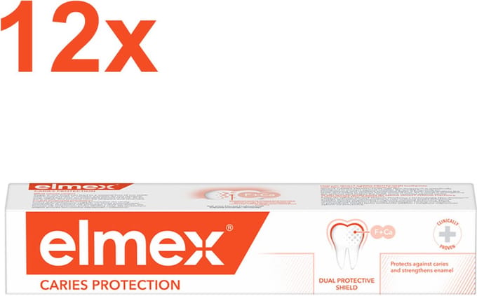 Elmex - Caries Protection - Tandpasta - 12x 75ml - Voordeelverpakking