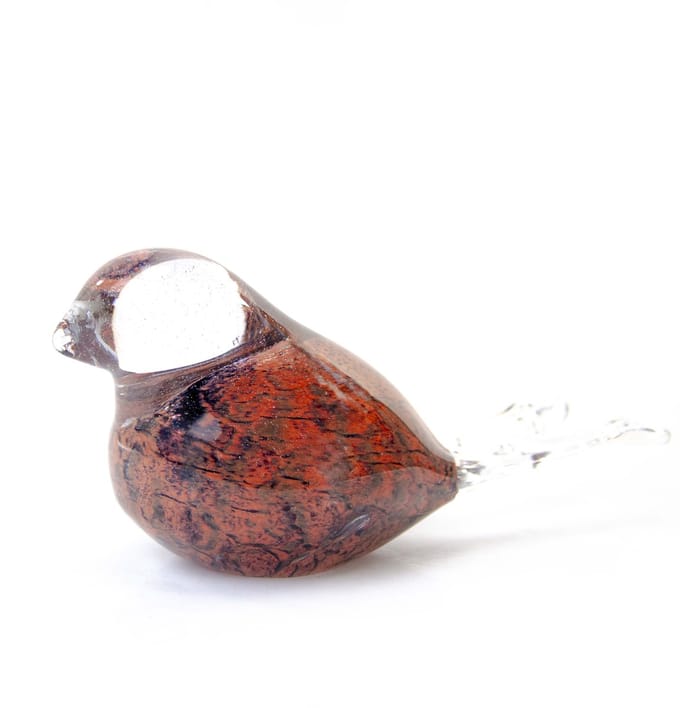 Loranto - Mini Urn Vogel - Vogeltje urn - Handgemaakte Glazen Urnen